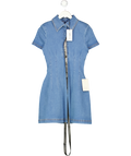ODDMUSE Blue Cotton Mix Denim Collared Mini Dress UK S