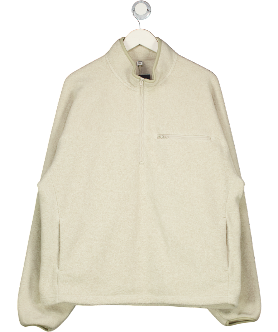 Uniqlo Beige Fleece 1/4 Zip  Top UK L