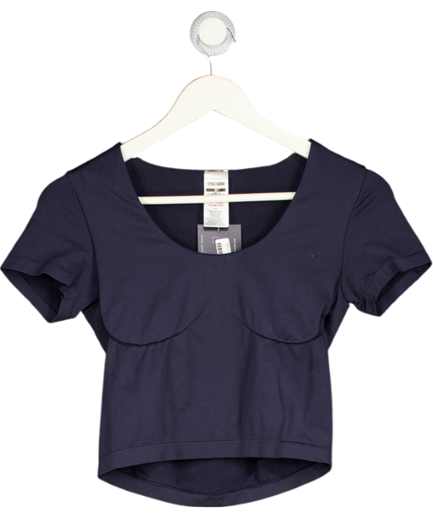 GYMSHARK Blue Soft Sculpt T-shirt With Shelf UK M