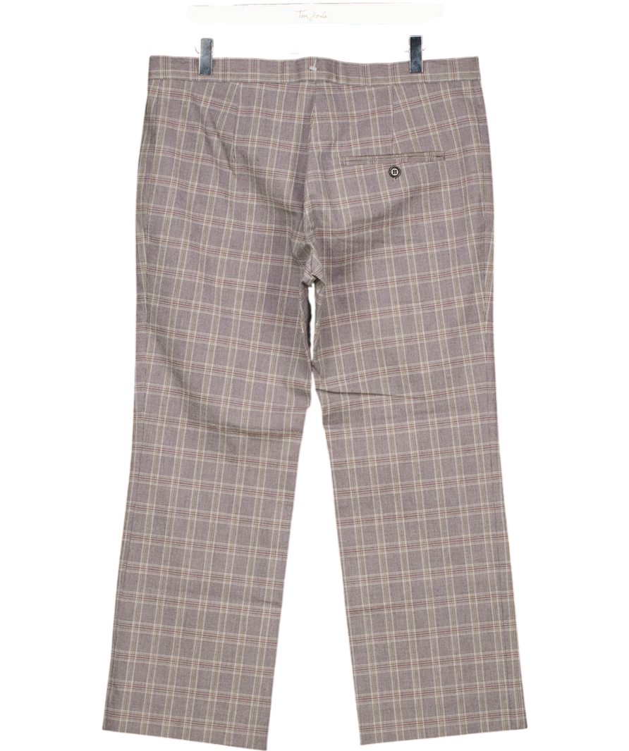 Étoile Isabel Marant Grey Check Cropped Tailored Suit Trousers Fr42 UK 14
