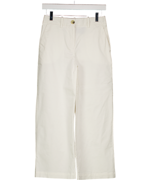 HOBBS Ivory White cropped Wide Leg Trouser UK 6