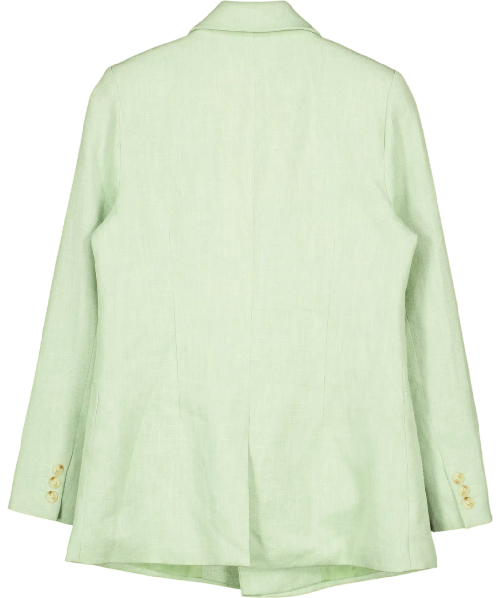 NA-KD Melange Double Breasted Blazer In Green UK 8