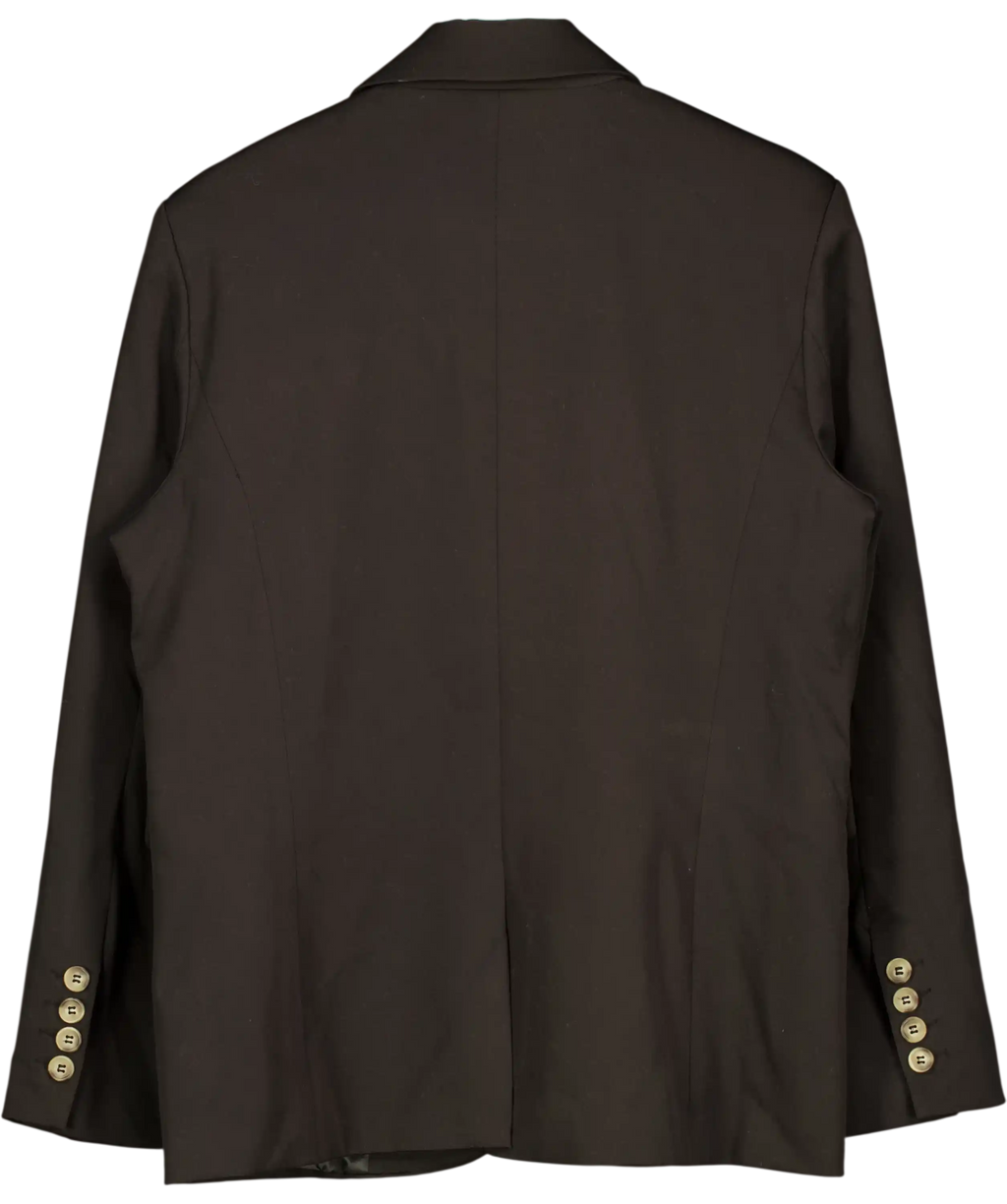 NA-KD Black Oversized Pocket Detail Blazer Size Eur 36 UK 8