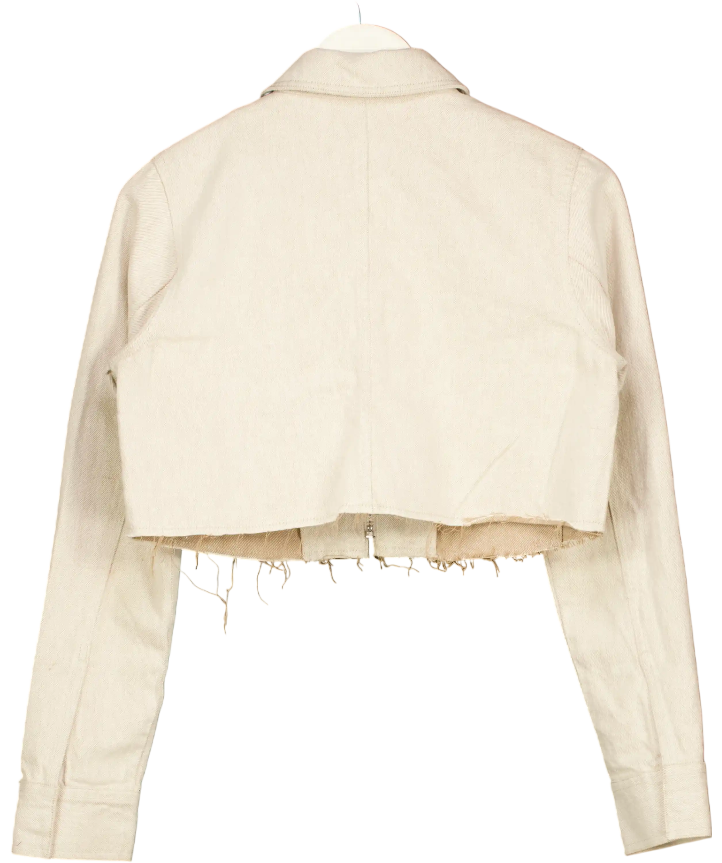 River Island Beige Cropped Jacket UK 4