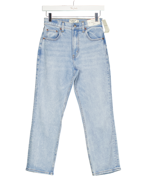Abercrombie & Fitch Blue Ultra High Rise Ankle Straight Jean - Relaxed Fit Jeans W26