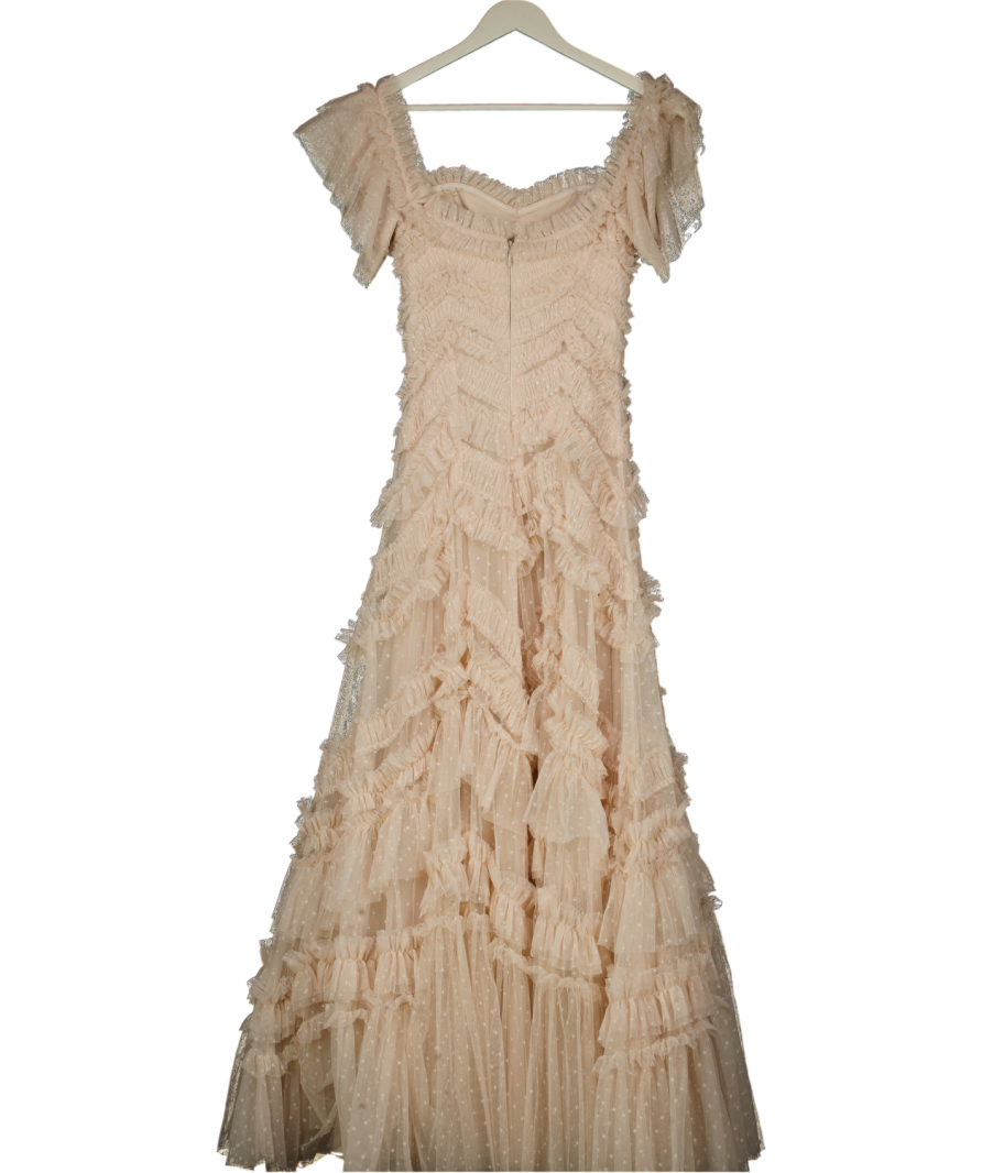 Needle & Thread Elia Off-shoulder Gown In Beige UK 6