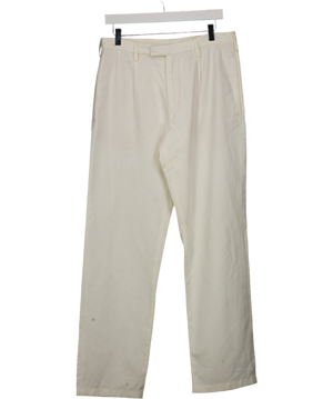 ZARA Cream Relaxed Fit Pleated Trousers W28