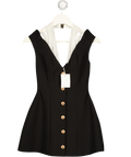 TOKYO FOXTROT Black Kennedy Off Shoulder Mini Dress UK XS