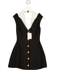 TOKYO FOXTROT Black Kennedy Off Shoulder Mini Dress UK XS