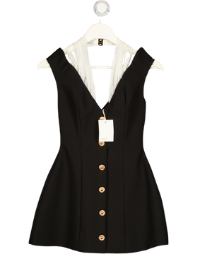 TOKYO FOXTROT Black Kennedy Off Shoulder Mini Dress UK XS