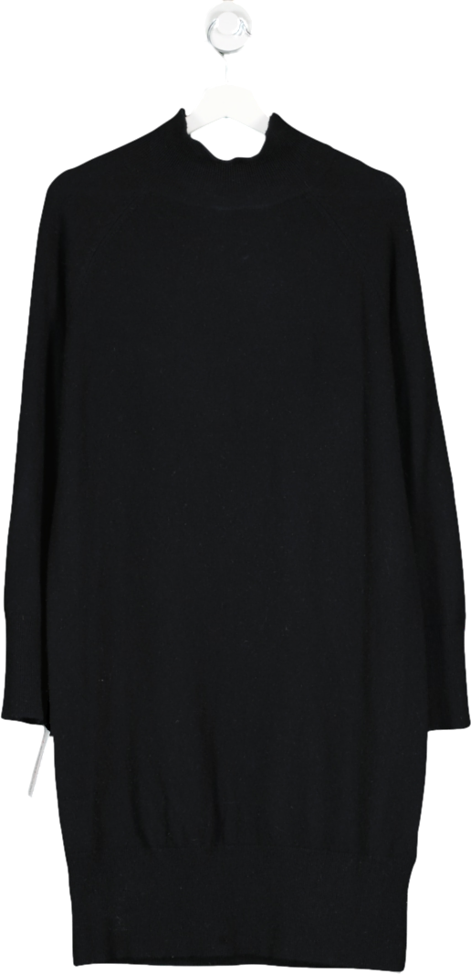Jardin des Orangers Black High Neck Cashmere Dress One Size