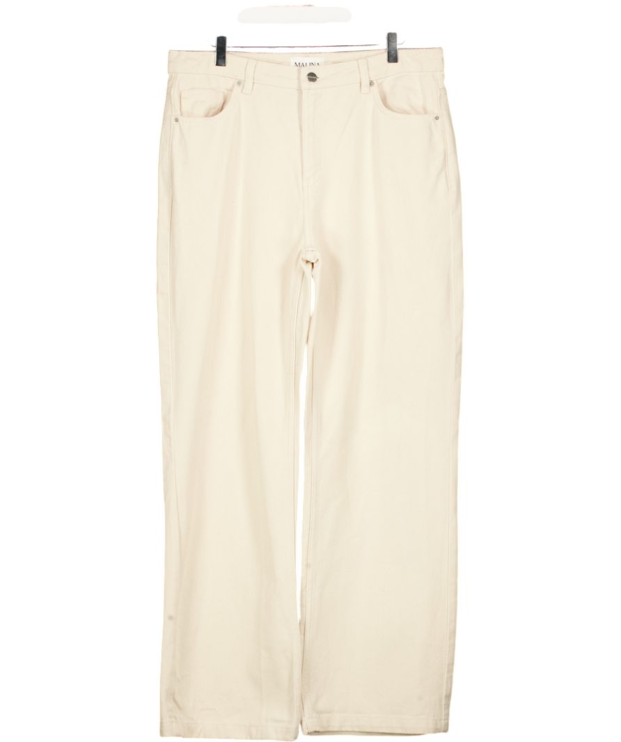 MALINA Cream Matilda Jeans Low Rise Oversized Jeans W28