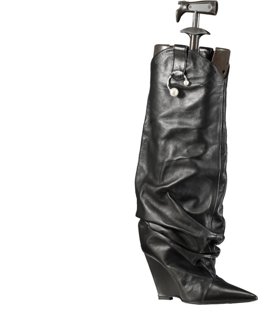 D'Accori Black Arizona Cowboy Boots UK 4 EU 37 👠 - Reliked