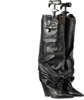 D'Accori Black Arizona Cowboy Boots UK 4 EU 37 👠 - Reliked