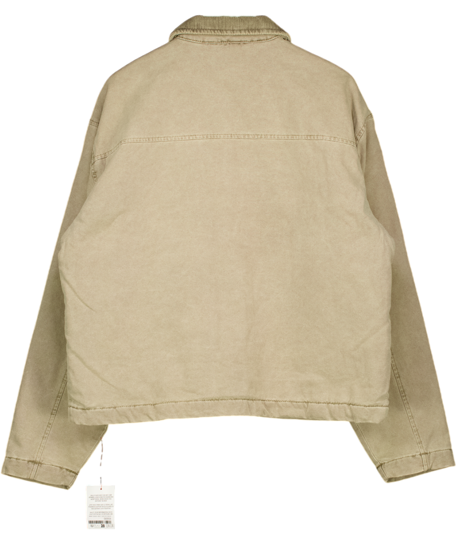 ASOS Beige Cord Collar Denim Box Fit Jacket UK M