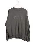 DAILYSZN Grey Wash Logo Sweatshirt UK L - Reliked
