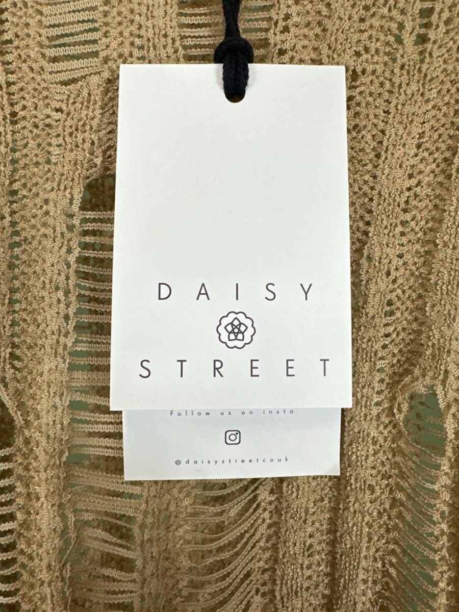 Daisy Street Beige Distressed Knit Sweater UK 12 - Reliked