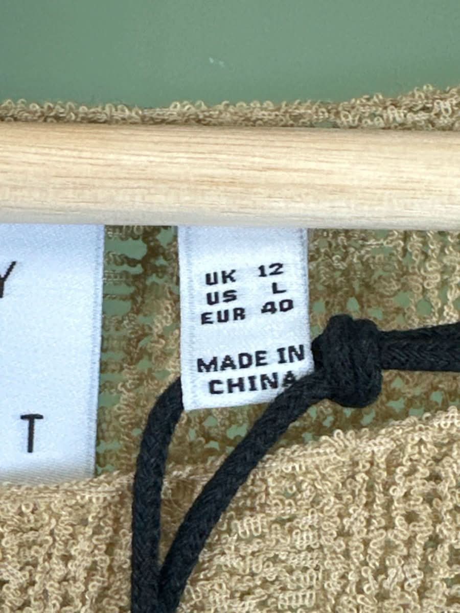 Daisy Street Beige Distressed Knit Sweater UK 12 - Reliked