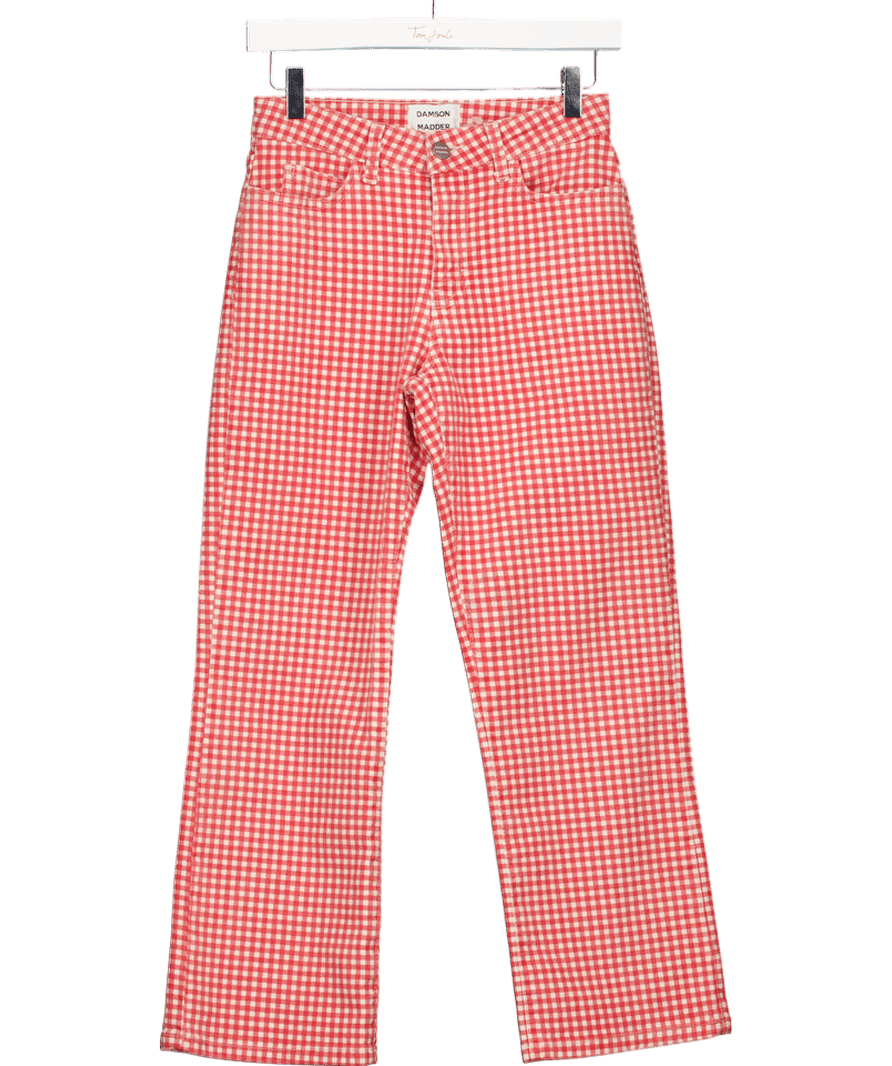 Damson Madder Kenny Jeans - Red Gingham UK 8 - Reliked