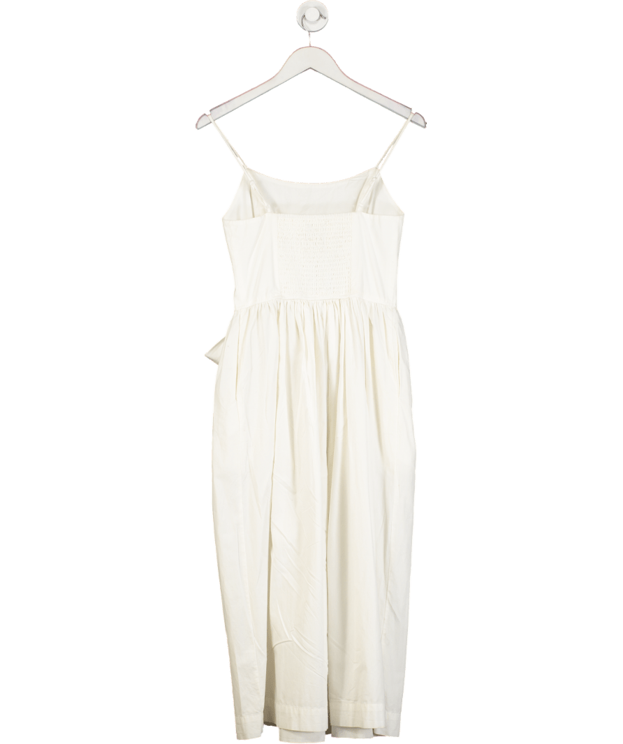 Damson Madder White Penelope Apron Dress UK 8 - Reliked