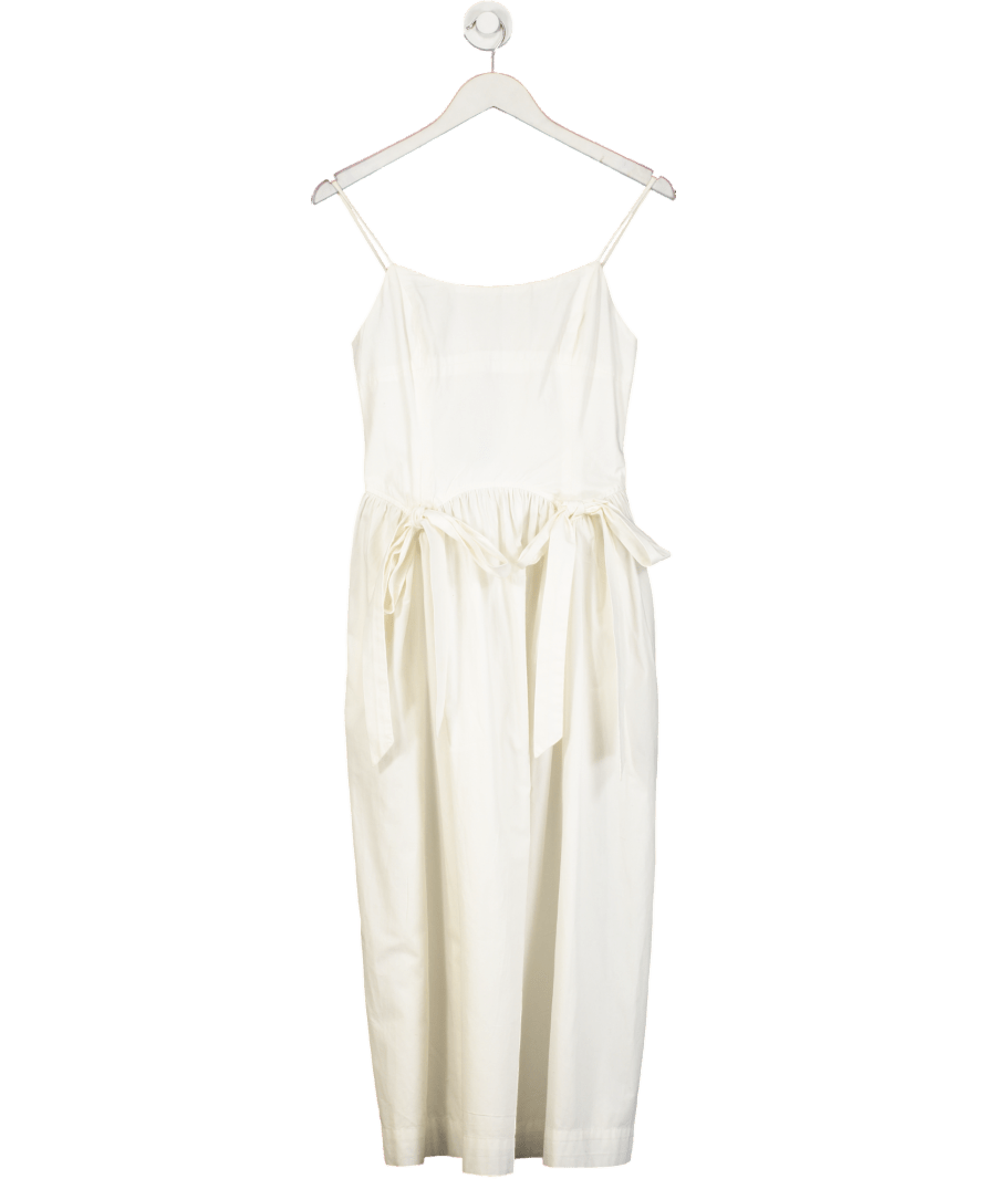 Damson Madder White Penelope Apron Dress UK 8 - Reliked