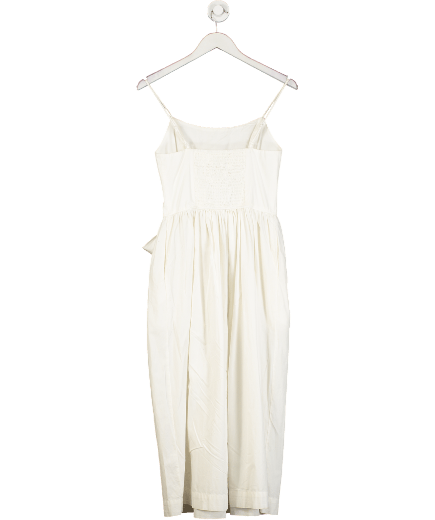 Damson Madder White Penelope Apron Dress UK 8 - Reliked