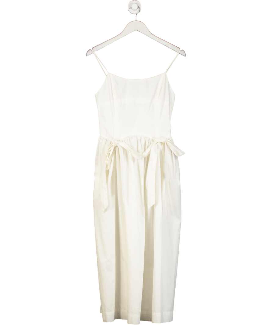 Damson Madder White Penelope Apron Dress UK 8 - Reliked