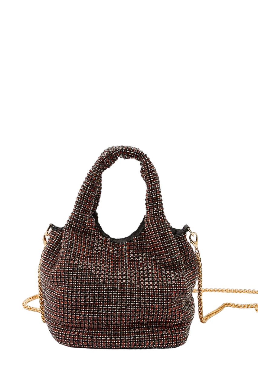 Karen Millen Premium Crystal Embellished Slouchy Bucket Bag