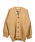 & DAUGHTER Beige Camel Oversized Lambswool Cardigan UK L - Reliked