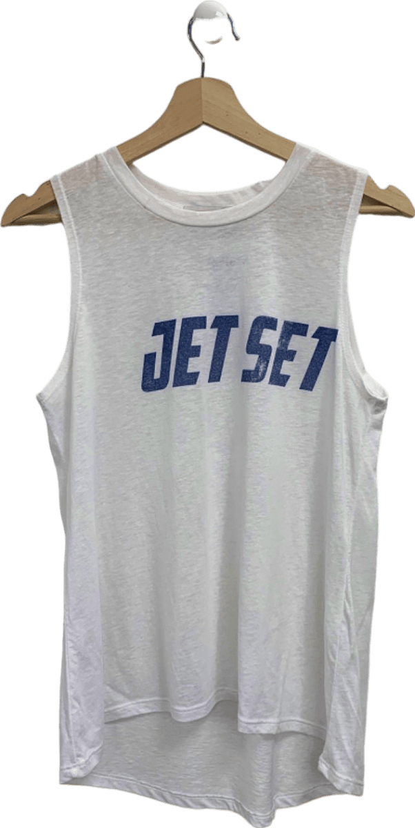 David Lerner White Jet Set Tank Top One Size - Reliked