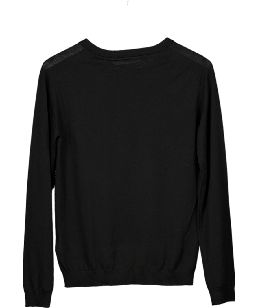 DAY Birger ét Mikkelsen Annabelle Daily Elements - Black 100% Merino Wool Jumper UK L - Reliked