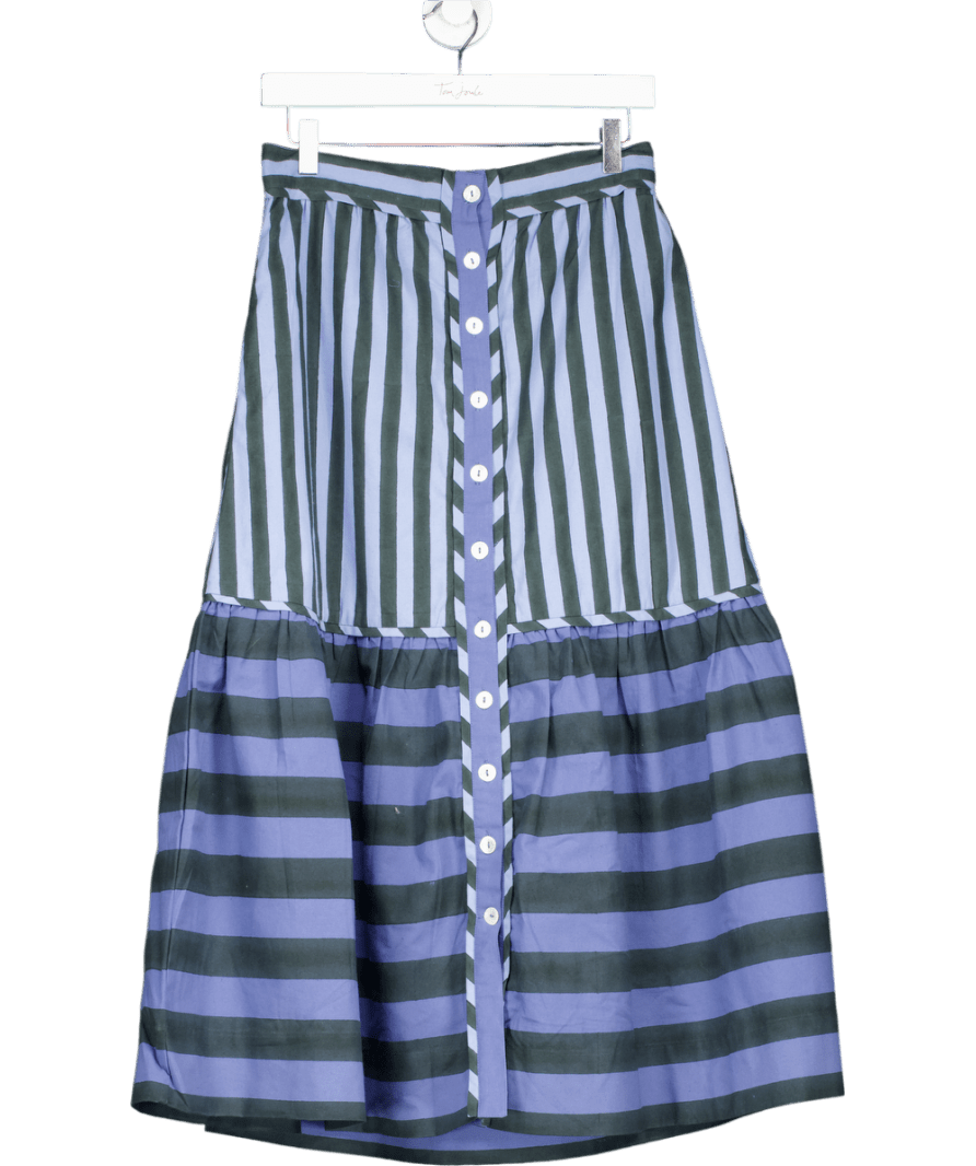Daydress Blue Stripe Cotton Skirt UK S - Reliked
