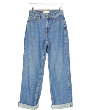ABERCROMBIE & FITCH Mid- Blue The Loose High Rise Jeans W24