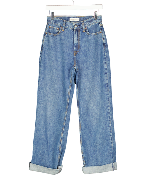 ABERCROMBIE & FITCH Mid- Blue The Loose High Rise Jeans W24
