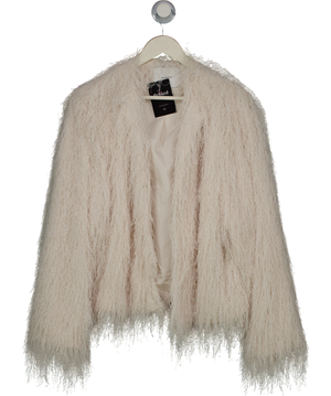 H&M White Textured Statement Jacket UK XS/S