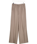 REISS Sunnie Drawstring Wide Leg Trousers In Mink Brown - Long Length UK 6