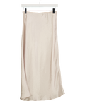 MAXMARA Cream Leisure Alessio Satin Midi Skirt UK 6