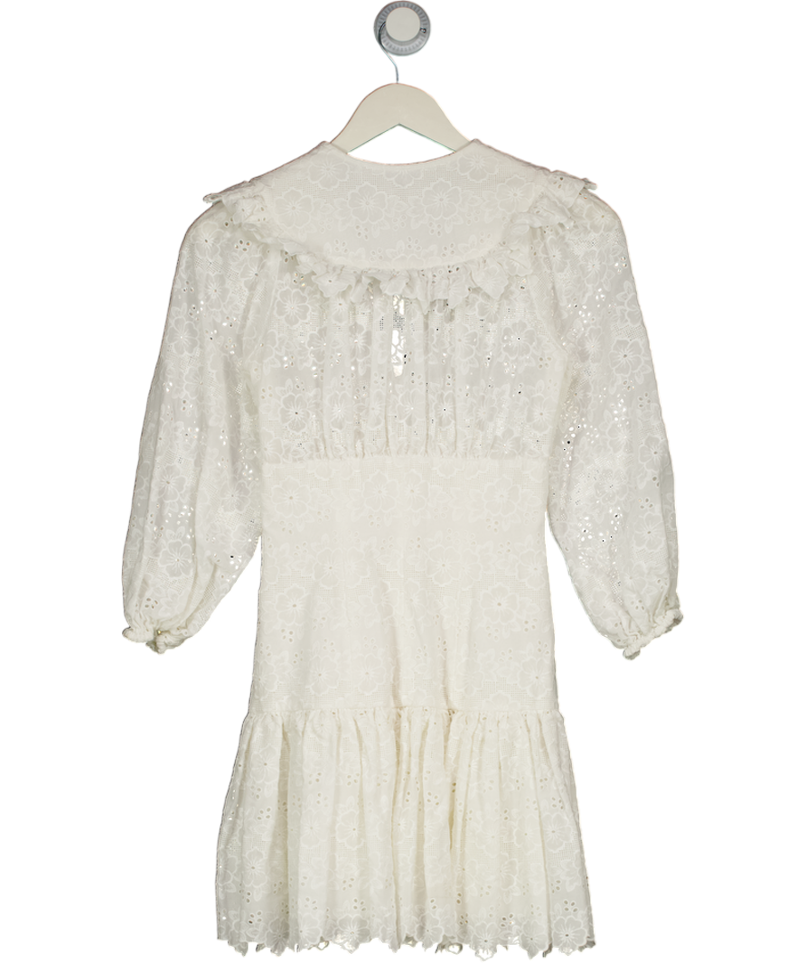 Zimmermann White Honour Corset Lace Dress Sz0 UK 6 – Reliked