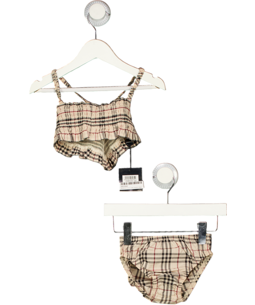 BURBERRY Nude Ruched Swim Set 2 Years