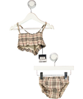 BURBERRY Nude Ruched Swim Set 2 Years