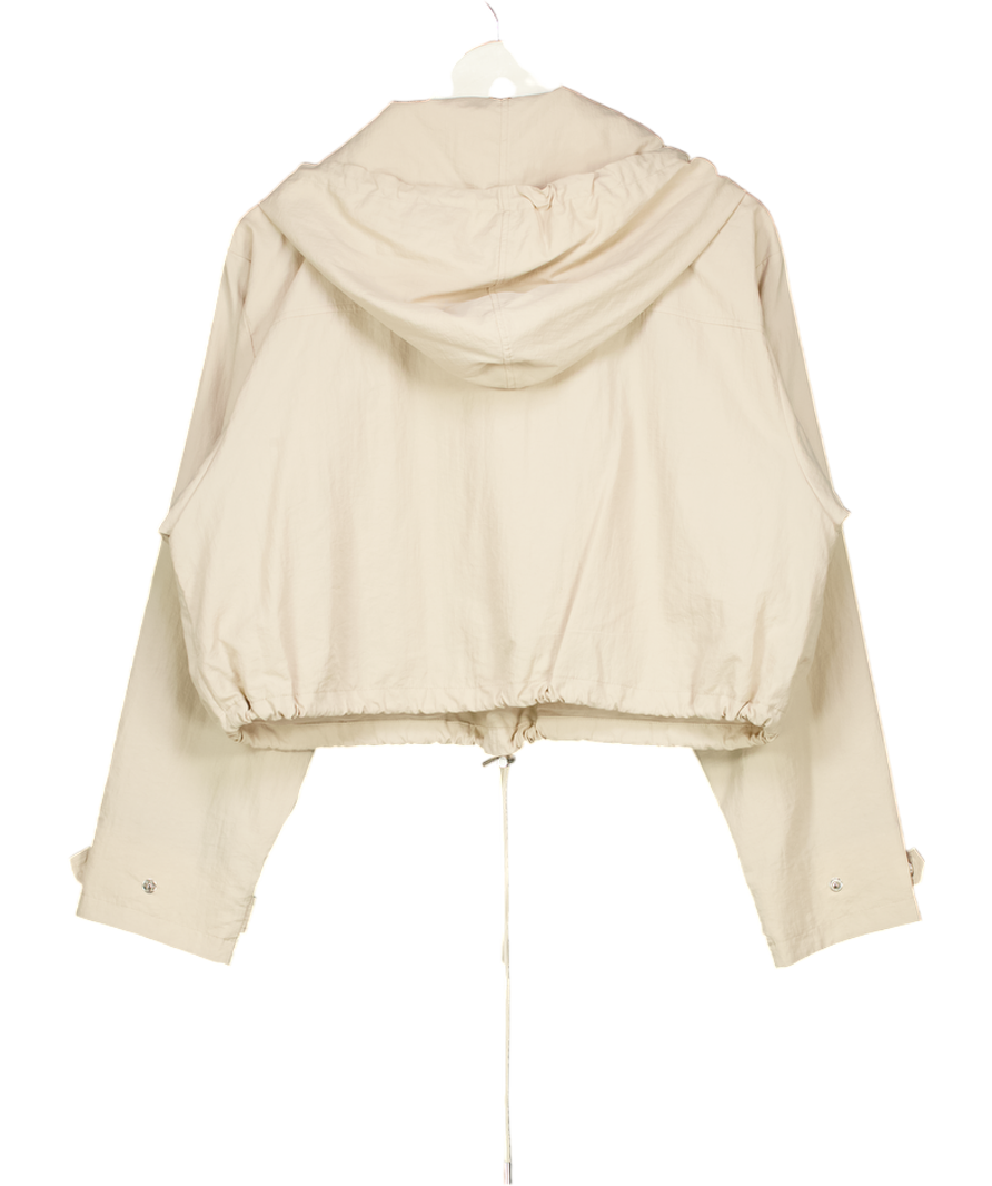 L'agence Beige Bronwyn Crop Windbreaker UK S