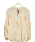 SPELL Cream Lace Inset Teodora Blouse UK S