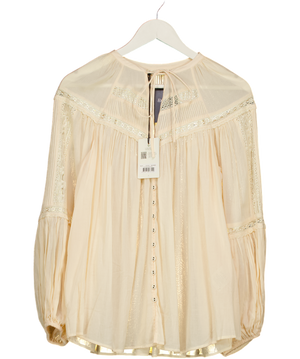 SPELL Cream Lace Inset Teodora Blouse UK S