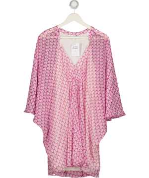 Diane von Furstenberg Pink & White Silk Chiffon Mini Dress Us4 UK 8