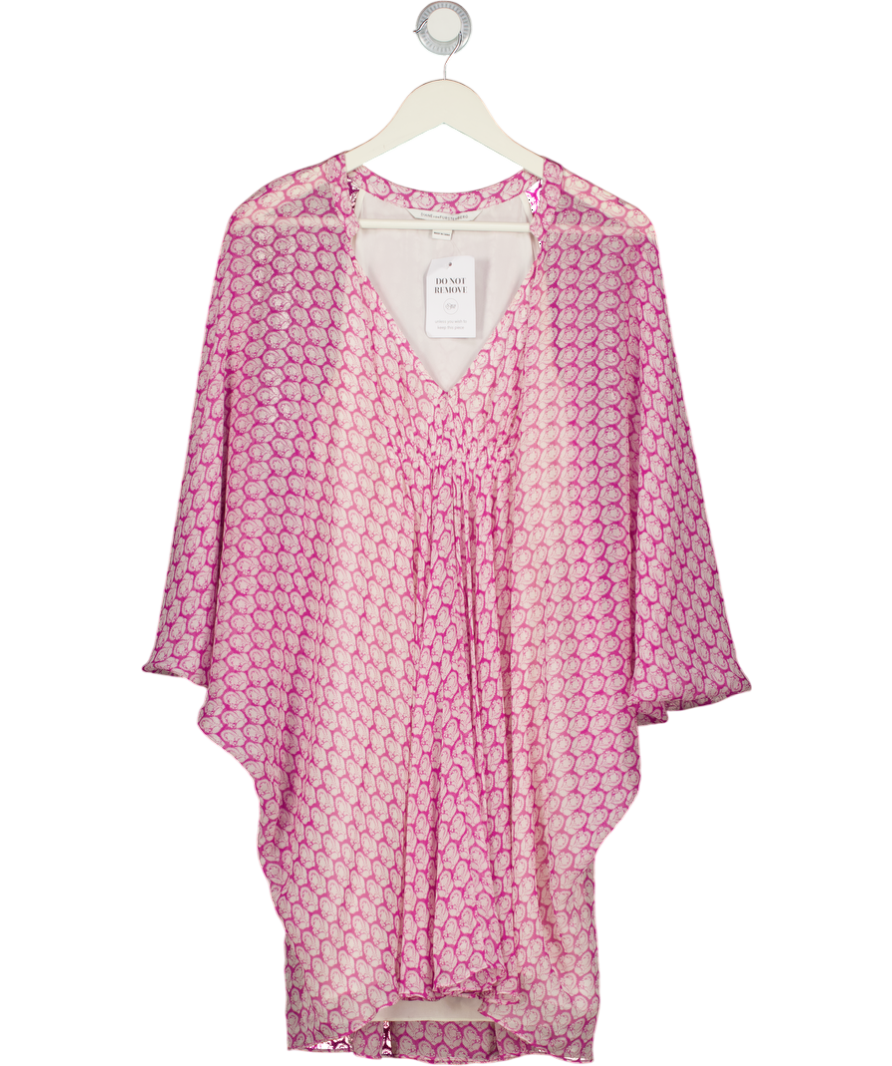 Diane von Furstenberg Pink & White Silk Chiffon Mini Dress Us4 UK 8