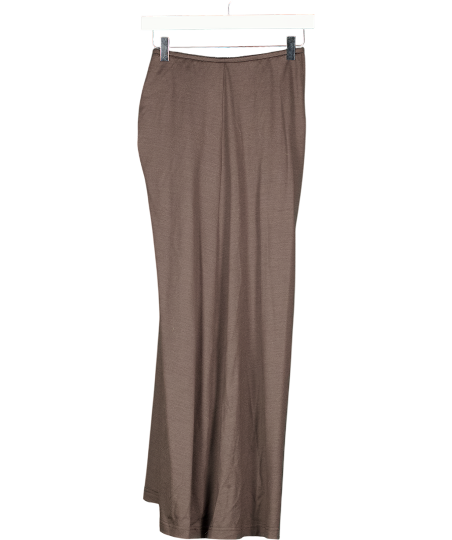 FABRIQUE Brown Drape Front Jersey UK XS