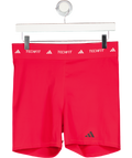 ADIDAS Red Techfit Short Leggings 4" UK L