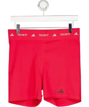 ADIDAS Red Techfit Short Leggings 4" UK L