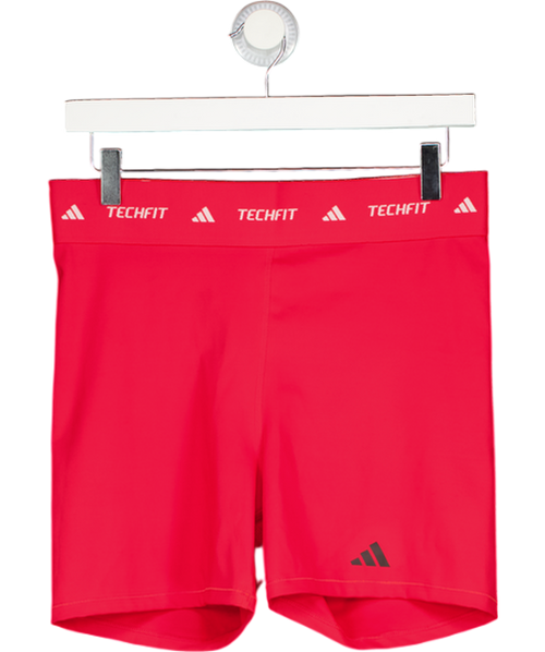 ADIDAS Red Techfit Short Leggings 4" UK L