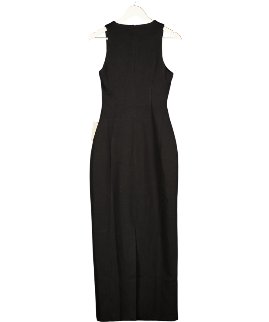 ODDMUSE Black Cotton Mix Midi Dress UK XS